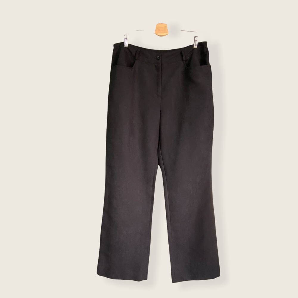 NWT Soft Works Size 16 Suede-Like Black Trousers